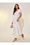 All-Over Floral Print Puff Sleeves A-Line Maxi Dress