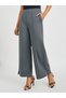 Pin Tuck Detail Slit Hem Straight Knit Pants - 2