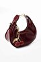 Women's Burgundy Charm Gift Hand and Shoulder Bag - 3