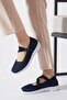 Midge Snap Rubber Anorak Women's Orthopedic Ballerina Navy Blue White - 4