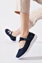 Midge Snap Rubber Anorak Women's Orthopedic Ballerina Navy Blue White