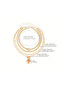 Clam 4 Piece Gold Heart Detailed Chain Necklace Set - 4