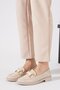 Sures H Buckle Women's Ballerina Beige Patent Leather - 3