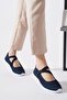 Midge Snap Rubber Anorak Women's Orthopedic Ballerina Navy Blue White - 5