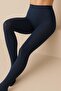 Women's Medium Thick Seasonal 40 Den Opaque Matte Navy Blue Pantyhose