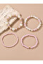 Set of 4 - Embellished Faux Pearl Bracelet - 2