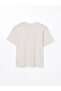 Lcw Vision Gray Crew Neck Printed Oversize Women's T-Shirt - 6