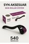 Set of 3 Derma Roller 540 Needle & Ice Cube Facial Massager, Natural Stone Heart Gua Sha Facial Care Stone - 2