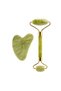 Set of 3 Derma Roller 540 Needle & Ice Cube Facial Massager, Natural Stone Heart Gua Sha Facial Care Stone - 3
