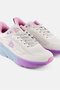 Women Textile Lace Up Running Shoes, Off White - 4