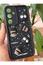 Galaxy A56 Black Soft Silicone Cover with Camera Protection and Coffee Cookie Figure - 6