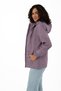 Women's Plum-Colored Lined, Waterproof and Wind-Resistant Seasonal Raincoat with Hood and Inner Pocket. - 3