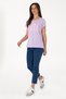 Women's Lilac Crew Neck T-Shirt 50305842-Vr034 - 4