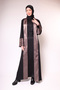 Black and Coffee Satin & Silk Detailed Abaya - Rider Class, Elegant and Stylish, Long Sleeves, Special Design Abaya - 6