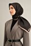 Silk Scarf 2025 Summer - 9345-07 Black Sura - 2