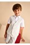 Boy's Striped Linen Vest Ecru 3369 - 3