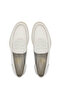 Men's Genuine Leather Ivory Loafer Shoes - 5