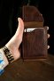 Dubai - Slim Design Genuine Leather Latch Wallet with Coin Holder and Card Holder - 3