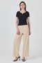 Black Collar Accessory Detailed Knitted T-Shirt 2224 - 2