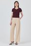Claret Red Collar Accessory Detailed Knitted T-Shirt 2224 - 2