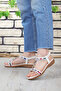 Gj Diamond Anatomical Stone Detailed Elastic Women's Sandals - 3