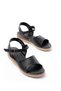692-500 Black Orthopedic Sole Buckle Women's Sandals - 3