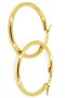 Pair of 26mm Women Hoop Steel Earrings Italian Interlocking Mse26 - 5