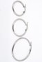21-26-36 mm 3 Pairs Women Hoop Steel Earrings Set Mse29 - 3