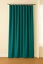 Luna Series Velvet Textured Pleatless Background Curtain - Petrol