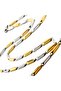 Yellow white color square cube men steel necklace and bracelet set eck05s - 7