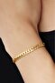 Gold crush flat snake steel unisex necklace and bracelet set eck37s - 8