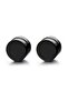 Magnetized Round Black Steel Earrings Couple Mse30 - 4