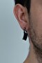 Stainless Steel Big Size 1 Row 1 Blade Earring Pair Mse20 - 5