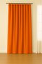 Luna Series Velvet Textured Pleatless Background Curtain - Orange
