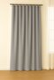 Luna Series Velvet Textured Pleatless Background Curtain - Light Gray