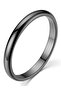 3mm Thin Curved Shiny Unisex Stainless Steel Wedding Band Ring CL27