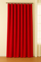 Luna Series Velvet Textured Pleatless Background Curtain - Red