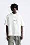 Signature Printed Oversize White Men's T-Shirt - 3