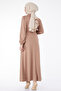 Collar Stone Detailed Belted Dress Mink - 24758 - 5