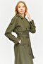 Reglan Sleeve Seasonal Lined Full Length Women's Trench Coat, Cap - 4