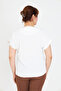 Women S V-Neck Asymmetrical Print Blouse with Ornamental Button Detail - for Casual and Stylish Combinations - 4