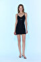 Ss6002 Lace Front Strap Mini Dress