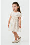 100% Cotton Muslin Girl's Dress with Floral Pattern and Lining - 6