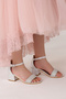 Girl's Silver Jewelled Heeled Sandals - 3