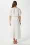 Women's Nara Muslin Ecru Oyster Embroidered Blouse Skirt Bottom Top Set - 7