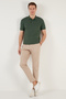 Cotton Regular Fit Buttoned 3 Pack Polo Neck t Shirts Men's Polo Neck t Shirt 5902739S3 - 5