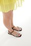 Mi̇a026-1553 Women's Stoned Evening Dress Daily-Wedding-Leisure-Platinum Black Crinkled Patent Leather Holiday Slippers - 6