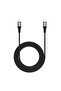 USB-C to USB-C Cable, 1.2 Metre, 60W Fast Charging, Braided Nylon Cord - DC-51A- Black - 2