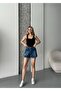 Trend Tint Washed Distressed Effect Baggy Jean Denim Bermuda Roller Shorts - 2