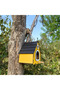 Wooden Decorative Bird House Nest, Nest, Balcony, Garden Accessory (Yellow 14X12X18 cm) - 3